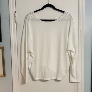 Francesca's Collections White Sweatshirt